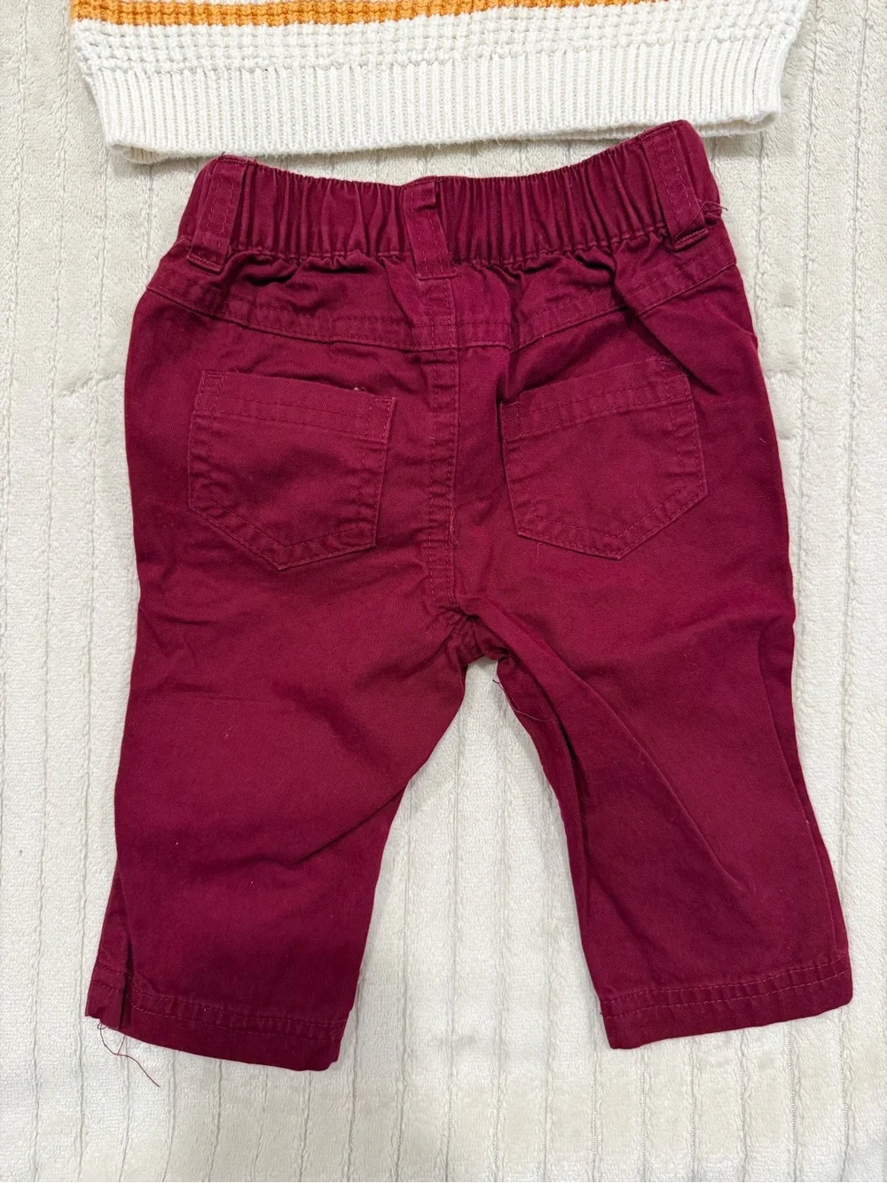 Cat & Jack-Baby Burgundy Pants and Sweater Outfit - size 0-3 Months